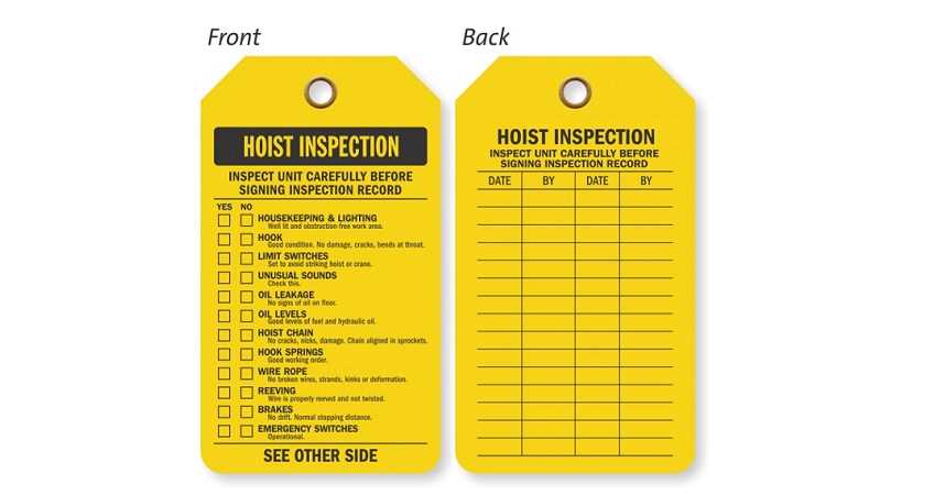 Hoist Label Example Don’t Miss The Hoist Brake Inspection – It Is Very Critical | Loadmate